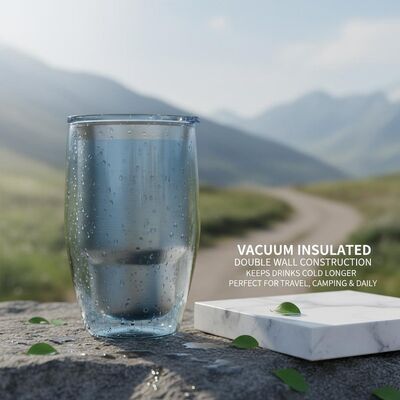 Buy Vacuum Insulated plastic tumbler double wall construction keeps drinks cold longer perfect for travel camping and daily online manufacture