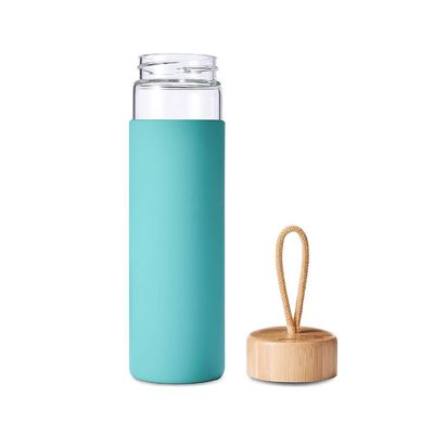 Sleek Design Premium School Funky Leak Proof Glass Water Bottle Glass Motivational Water Bottle With Carry Sleeve Easy To Use And Carry