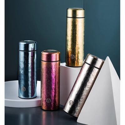 Travel Ready Premium  Titanium Hydro Flask Lightweight Leakproof 500ml Capacity Titanium Insulated Water Bottle Ideal For Camping Hiking Featherlight Design