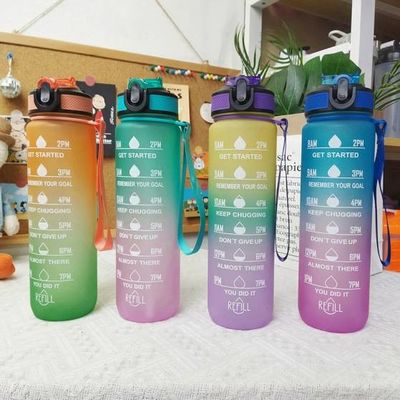 Durable Safe Functional Design Large Personalised Sports Bottles 32 Oz Water Bottle With Time Marker And Straw For Any Indoor Or Outdoor Activities