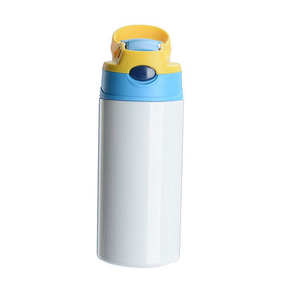 12oz Kids Sublimation Tumbler 8 Pack Kids Sublimation Tumbler Blank With One-Click Pop-Up Straw And Handle For Heat Transfer Children Sublimation Cups For Milk Soda Juice Drinks