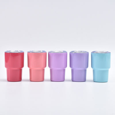 3oz Mini Tumbler Shot Glass With Straw And Lid , 24 Pack Stainless Steel Sublimation Shot Glasses For Wedding Party Whiskey Cocktail Bar With Straw And Lid