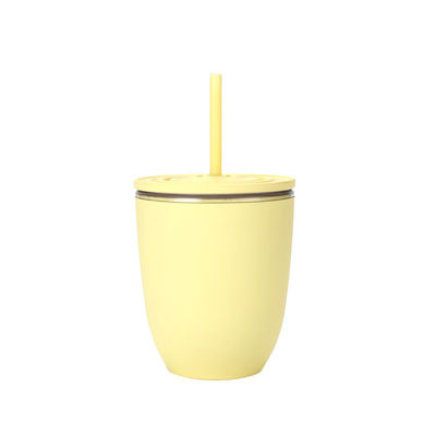 Summer Cross-Border Double Layer Plastic Cup Lightweight Large Capacity Portable Rubber Coated With Vehicle Mounted Frosted Straw Cup