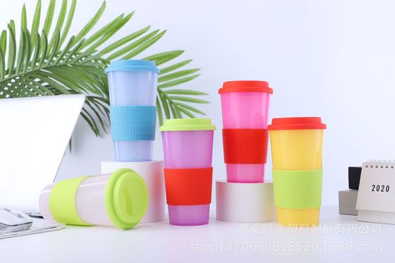 Double-layer Plastic 16oz Coffee Cup, Large Capacity, Unisex Mug, Macaron Color, Drink Directly Cup