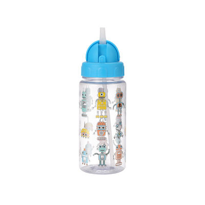 2025 New Style Children's Plastic Cup With Straw Direct Drinking Water Bottle Shoulder Strap Portable Student Summer Helmet Water Cup