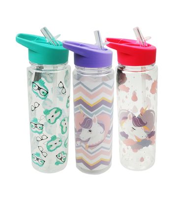 Renewable RAS  Handle-equipped Single-layer Straight-topped Water Bottle  700ml Plastic Sports Water Bottle GRS Certified