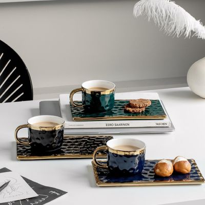 Nordic Style Luxury Set Coffee Cups And Plates With Spoons Romantic Afternoon Tea Ceramic Cups  Men's And Women's Office Mugs