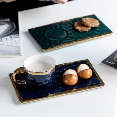 Elegant Sophisticated Aesthetic Nordic Style Luxury Ceramic Coffee Mug With Plate