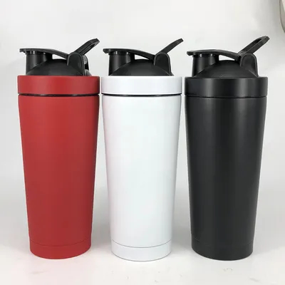 Shaker Bottle With Wire Whisk Protein Shaker Bottle For Protein Mixes Stainless Steel Large Metal Shaker Bottle 25oz 739ml