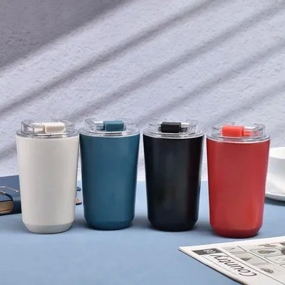 280ML/380ML BPA Free Insulated Stainless Steel Vacuum Mug SUS 304 Stainless Steel Coffee Tumbler With Lid Anti Slip Matte Finish OEM/ODM Accetable