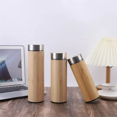 Premium Bamboo Thermos With Tea Infuser For Loose Tea 12oz - Tea Gift Set - Insulated Water Bottle/Iced Coffee Tumbler - Unique Gifts For Women, Gifts
