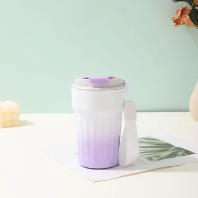 380ml Good Price Fashionable Gradient Double Wall Coffee Mug Vacuum Flask For Travel