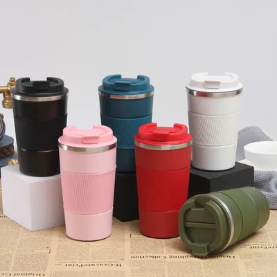 Stainless Steel 12oz Vacuum Insulated Coffee Travel Mug Spill Proof Double Walled Tumbler Cups For Keep Hot / Ice Coffee Tea Beer