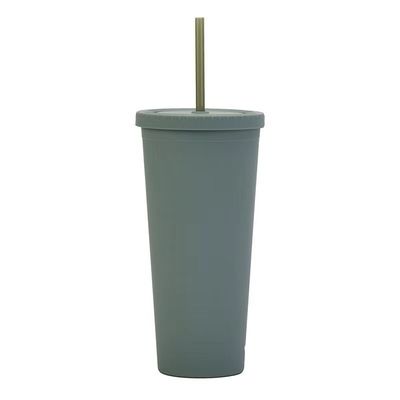 Durable 24 Pieces Reusable Plastic Tumblers Plastic Smoothie Cups With Lids And Straws Versatile Usage For Picnics Weddings Birthday Parties