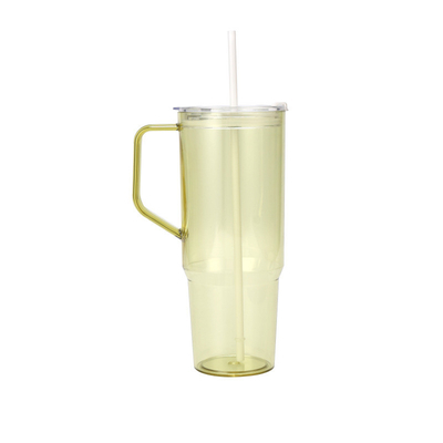 Customizable 40oz Single-layer Handle Cup Large-capacity Straw Portable Plastic Cup For Outdoor